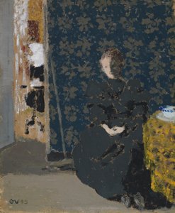 PD.1-1994コーヒー1杯付きの着席女性、1893年（段ボールにジステンパー） 作： Edouard Vuillard